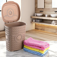 Asude Plastic Knit Laundry Basket - Karout Online -Karout Online Shopping In lebanon - Karout Express Delivery 