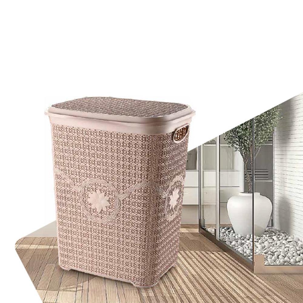 Asude Plastic Knit Laundry Basket - Karout Online -Karout Online Shopping In lebanon - Karout Express Delivery 