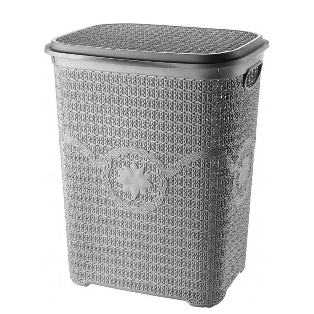 Asude Plastic Knit Laundry Basket - Karout Online -Karout Online Shopping In lebanon - Karout Express Delivery 