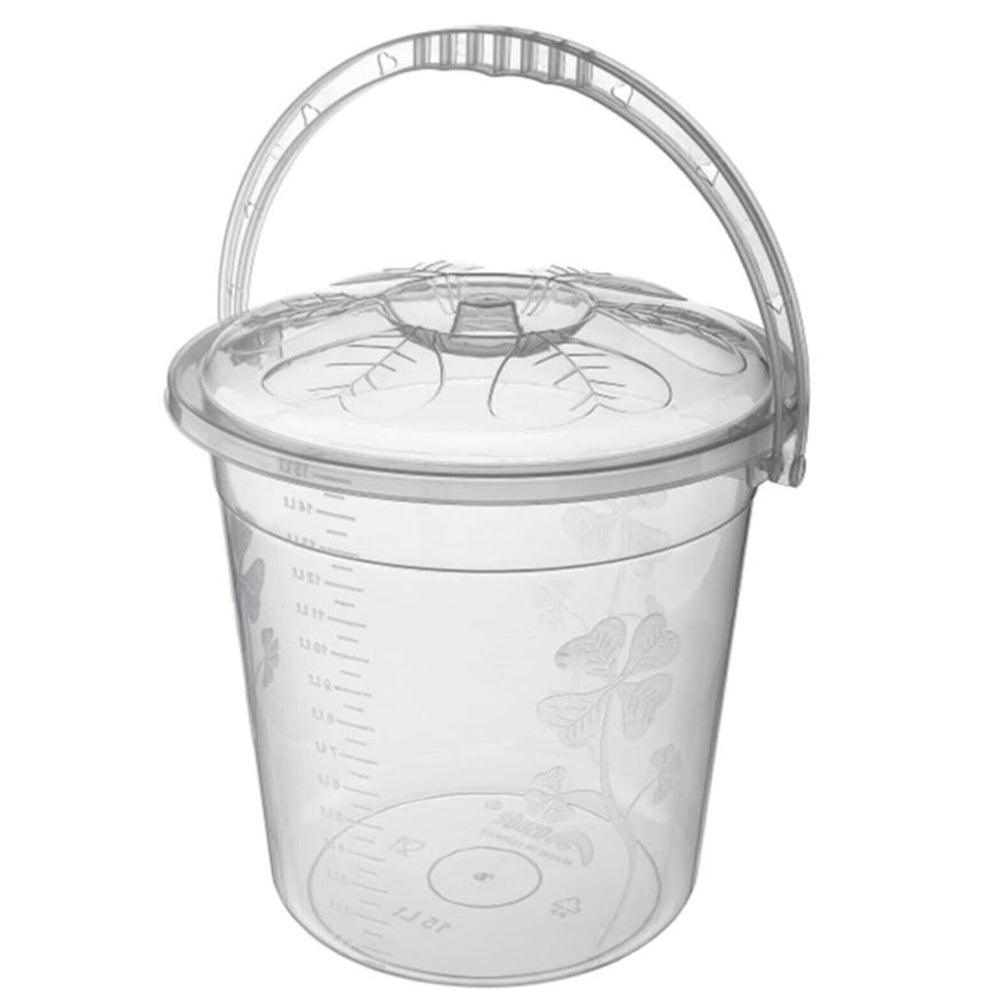 Transparent Water Bucket With Cover 5 Lt - Karout Online -Karout Online Shopping In lebanon - Karout Express Delivery 