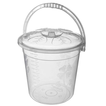 Transparent Water Bucket With Cover 10 Lt - Karout Online -Karout Online Shopping In lebanon - Karout Express Delivery 