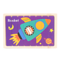 Wooden Puzzle Pattern Block Classification and Stacking Toys