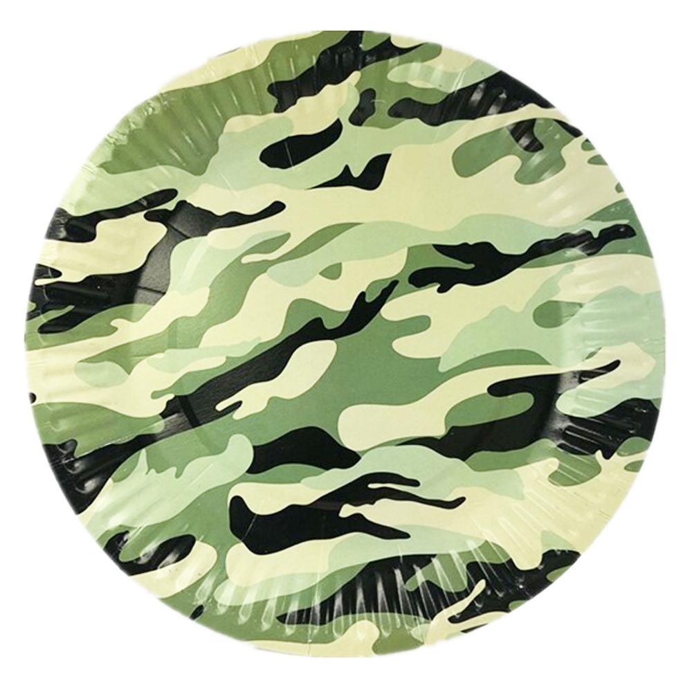 Birthday- Army Paper Plate ( 6 Pcs) / N-85 Birthday & Party Supplies