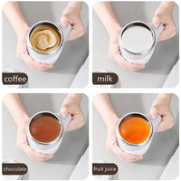 **(NET)**Automatic Self Stirring Magnetic Mug Stainless Steel Thermal Cup 380 ml / XY-221 / 545210 / KN-445 / XQ-168