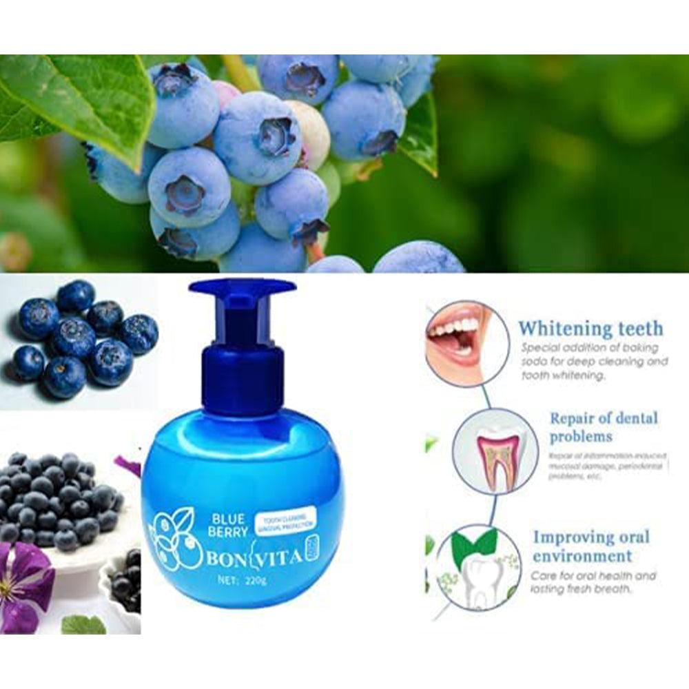 Bonvita Blueberry Baking Soda Whitening Toothpaste - Karout Online -Karout Online Shopping In lebanon - Karout Express Delivery 