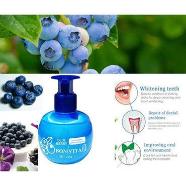 Bonvita Blueberry Baking Soda Whitening Toothpaste - Karout Online -Karout Online Shopping In lebanon - Karout Express Delivery 