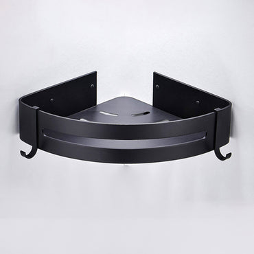 **(NET)**Bathroom Shelf Organizer Shower Storage Rack Black Corner Shelves Aluminum