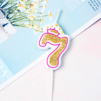 Birthday Glittered Number Candle / 22FK148