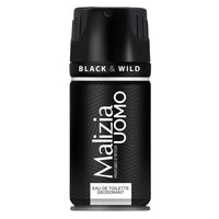 Malizia Uomo Deodorant Black & wild 150 ml - Karout Online -Karout Online Shopping In lebanon - Karout Express Delivery 
