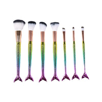 Mermaid Makeup Brush Set 7 Pieces - Karout Online -Karout Online Shopping In lebanon - Karout Express Delivery 