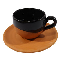 Pottery  Coffee Cups with Saucers Set ( 12 Pcs) - Karout Online -Karout Online Shopping In lebanon - Karout Express Delivery 