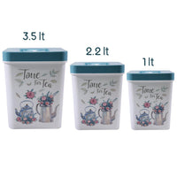 Kitchen Plastic Vintage Storage Set ( 3 Pcs) - Karout Online -Karout Online Shopping In lebanon - Karout Express Delivery 