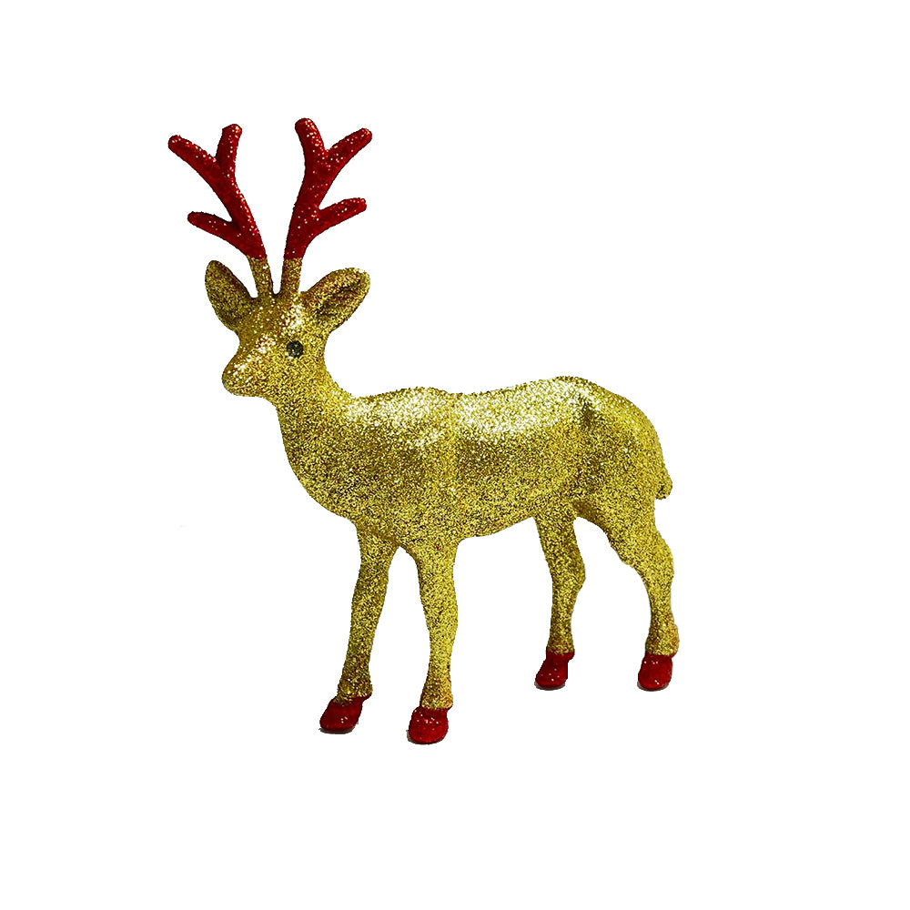 Christmas Glittered Deer Decoration