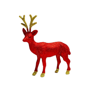 Christmas Glittered Deer Decoration