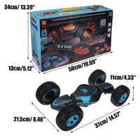 2.4G 4WD Double-sided RC Drift Stunt Car Crawler w/ 500mah Battery.
