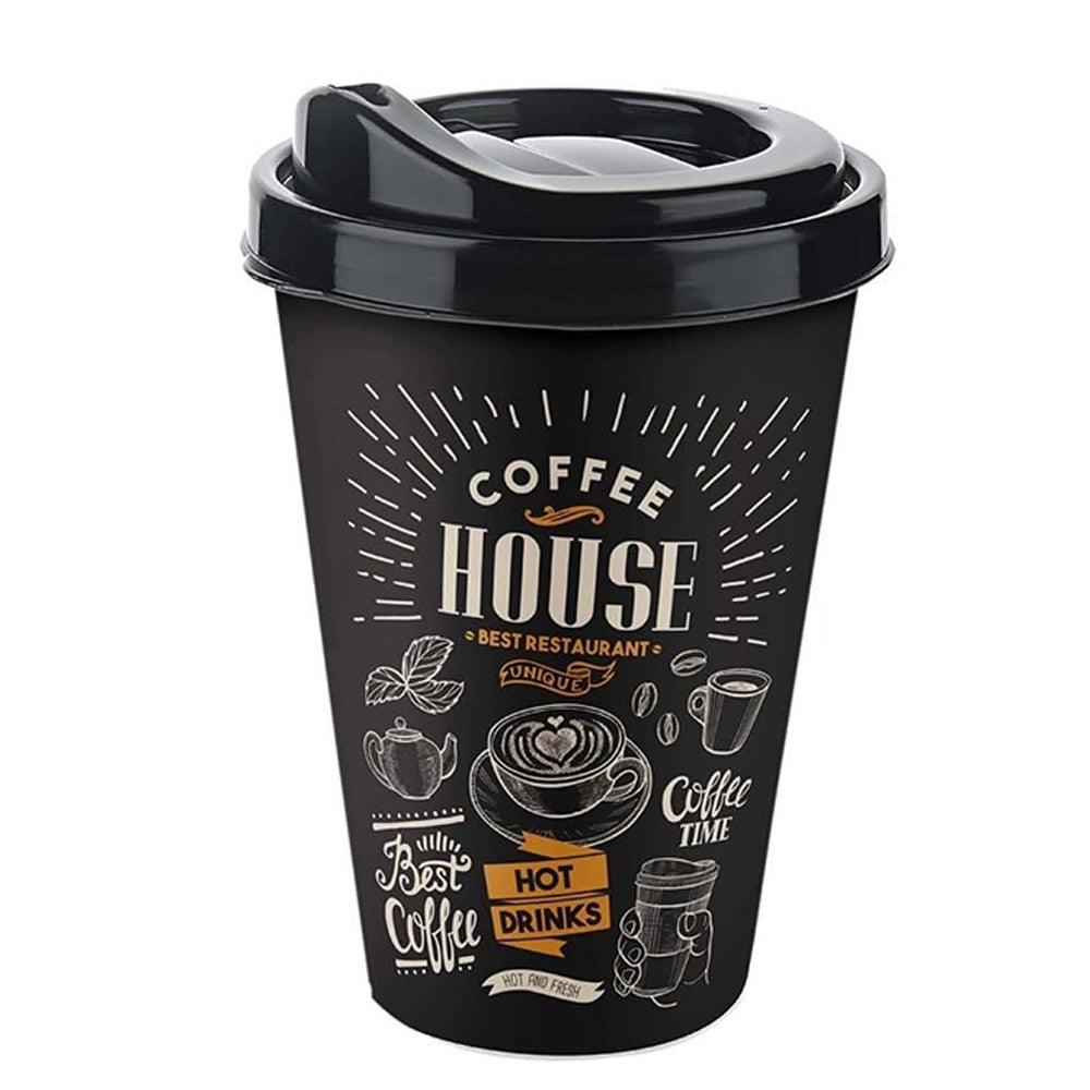 Titiz Plastic Coffee Printed Coffee Cup, 400 ml - Karout Online -Karout Online Shopping In lebanon - Karout Express Delivery 