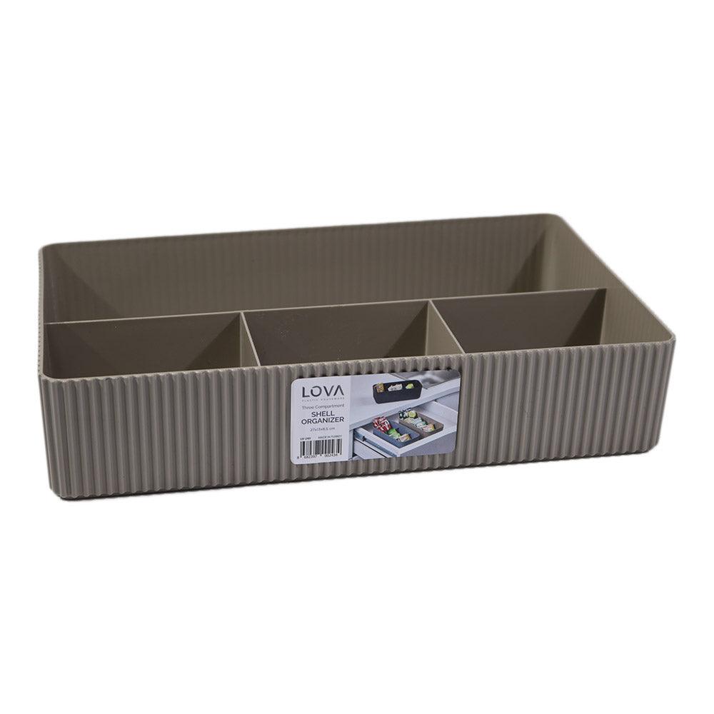 Lova Plastic Four Compartment Stackable Organizer - Karout Online -Karout Online Shopping In lebanon - Karout Express Delivery 