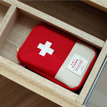 **(NET)**Mini Portable Medicine Bag First Aid Kit Medical Emergency Kits Organizer