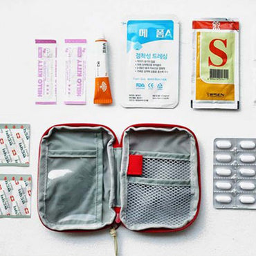 **(NET)**Mini Portable Medicine Bag First Aid Kit Medical Emergency Kits Organizer