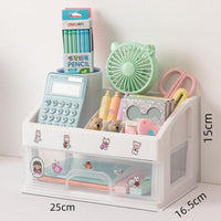 **(NET)**Cute Multi-storey Drawer Desktop Organizer Desk Storage Box