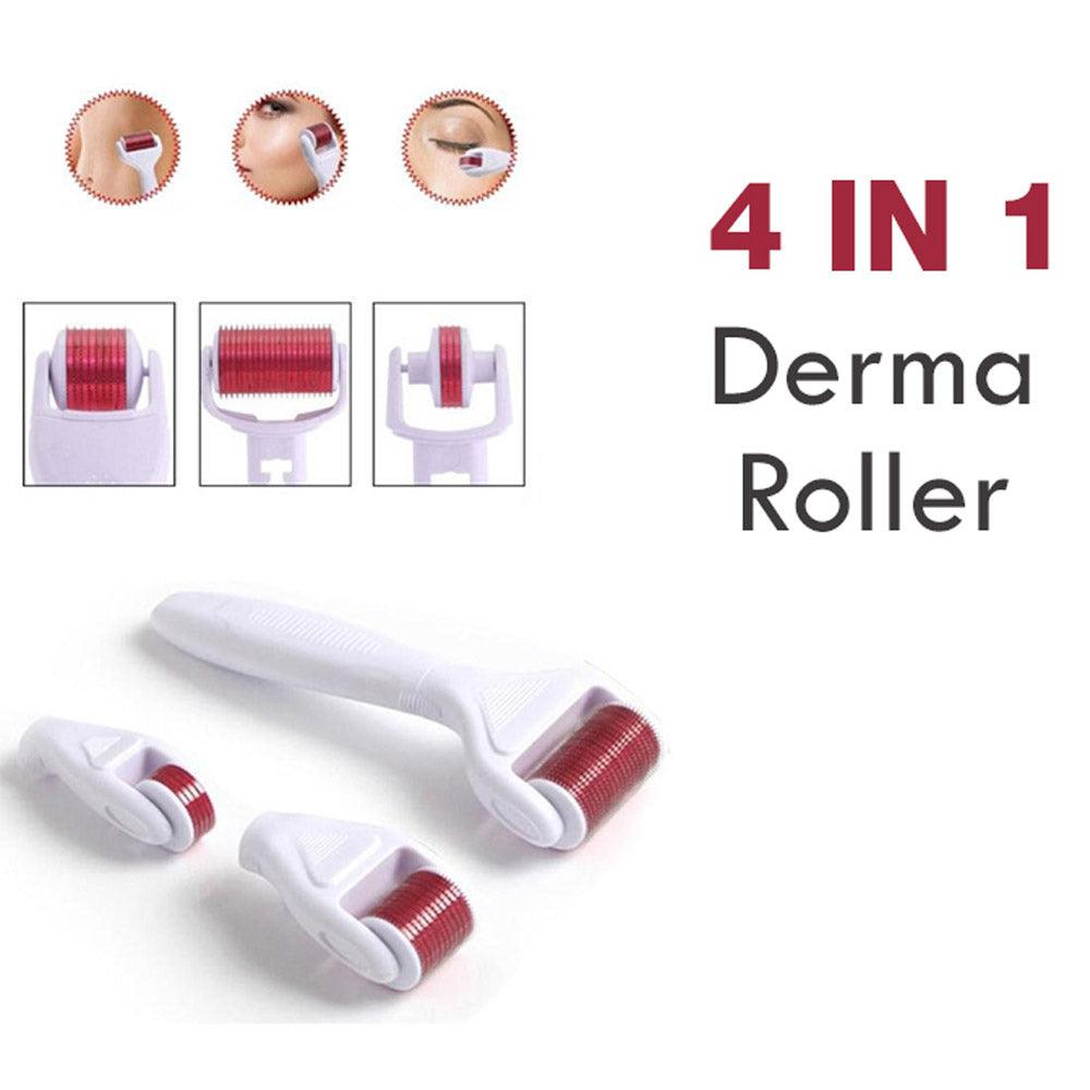 4 In 1 Derma Roller Set 0.5mm 1.0mm 1.5mm Titanium Micro Needles - Karout Online -Karout Online Shopping In lebanon - Karout Express Delivery 