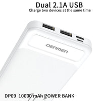 Denmen Power Bank 10000 mAh - Karout Online -Karout Online Shopping In lebanon - Karout Express Delivery 