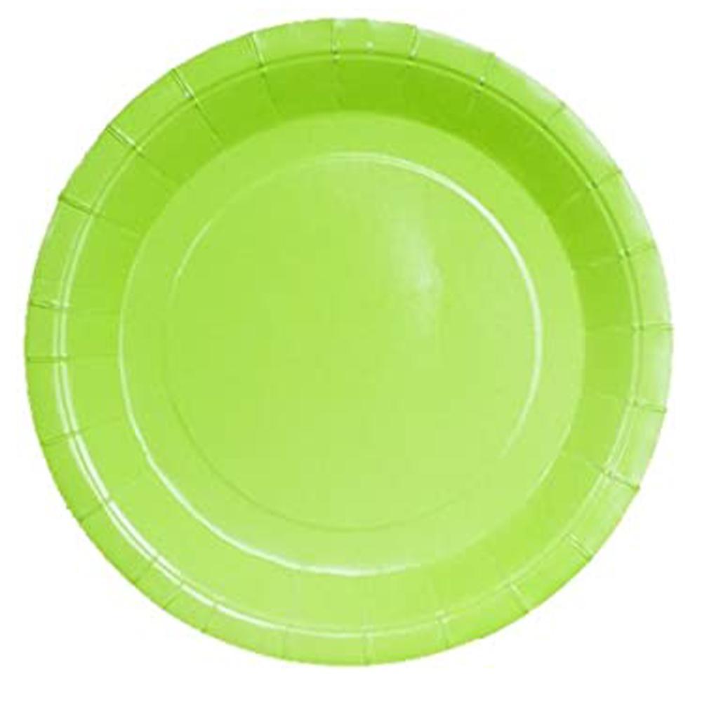 Party Supplies - Colorful Paper Plate (23 Cm) 10Pcs Green Birthday & Party Supplies