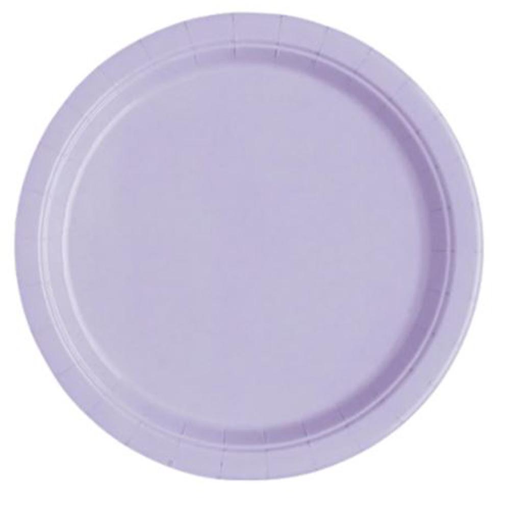 Party Supplies - Colorful Paper Plate (23 Cm) 10Pcs Light Purple Birthday & Party Supplies