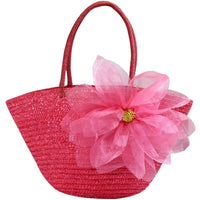 Beach Bag With A Flower Summer