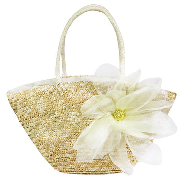 Beach Bag with a flower - Karout Online -Karout Online Shopping In lebanon - Karout Express Delivery 