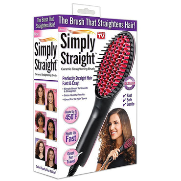 Simply Straight Ceramic Hair Straightening Brush / E-573 Personal Care