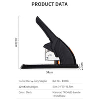 Deli E0386 Effortless Heavy-duty Stapler 120 sheets - Karout Online -Karout Online Shopping In lebanon - Karout Express Delivery 