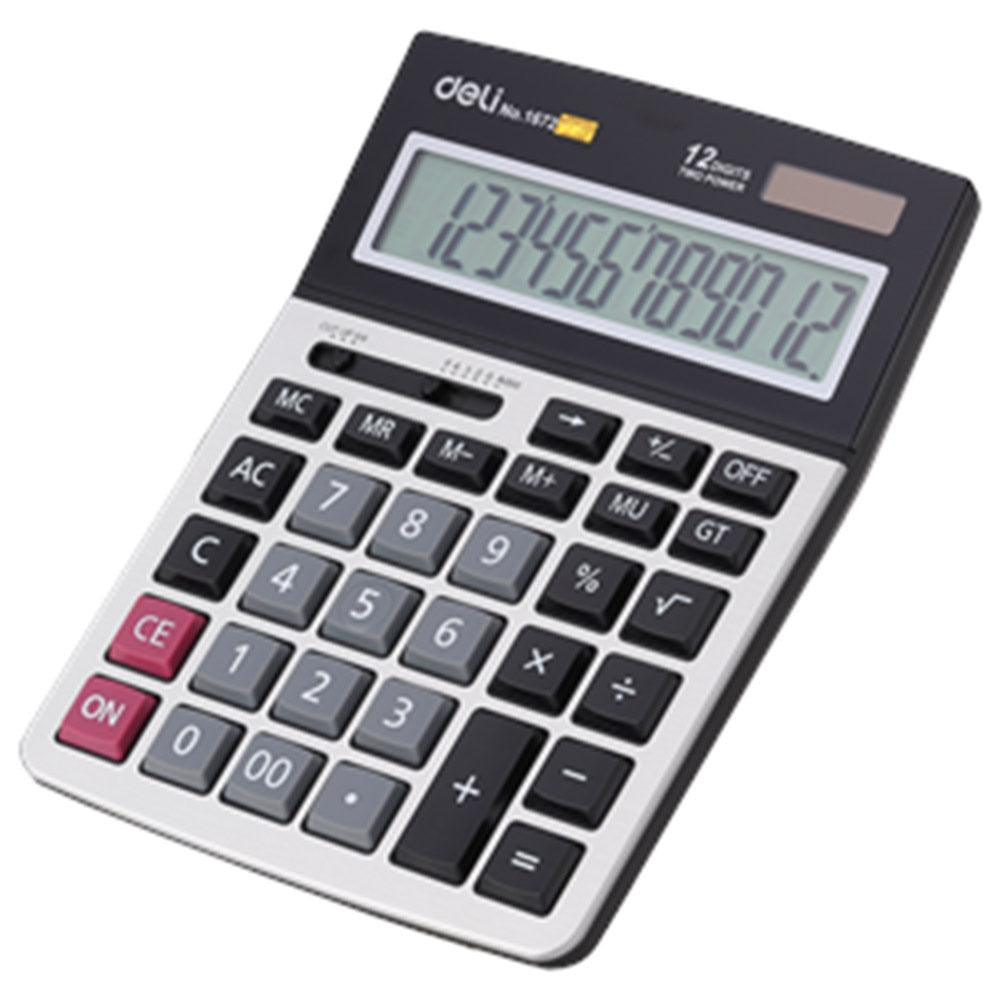 Deli Calculator 12-Digit Metal E1672 - Karout Online -Karout Online Shopping In lebanon - Karout Express Delivery 
