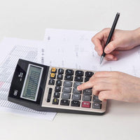 Deli Calculator 14-Digit Metal E1672C - Karout Online -Karout Online Shopping In lebanon - Karout Express Delivery 