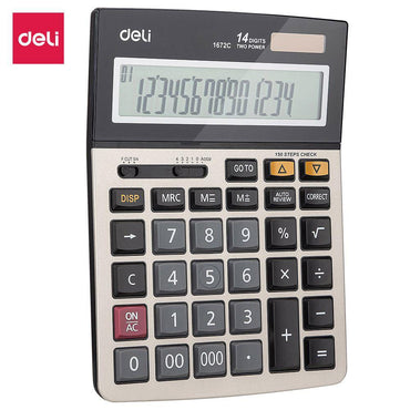 Deli Calculator 14-Digit Metal E1672C - Karout Online -Karout Online Shopping In lebanon - Karout Express Delivery 