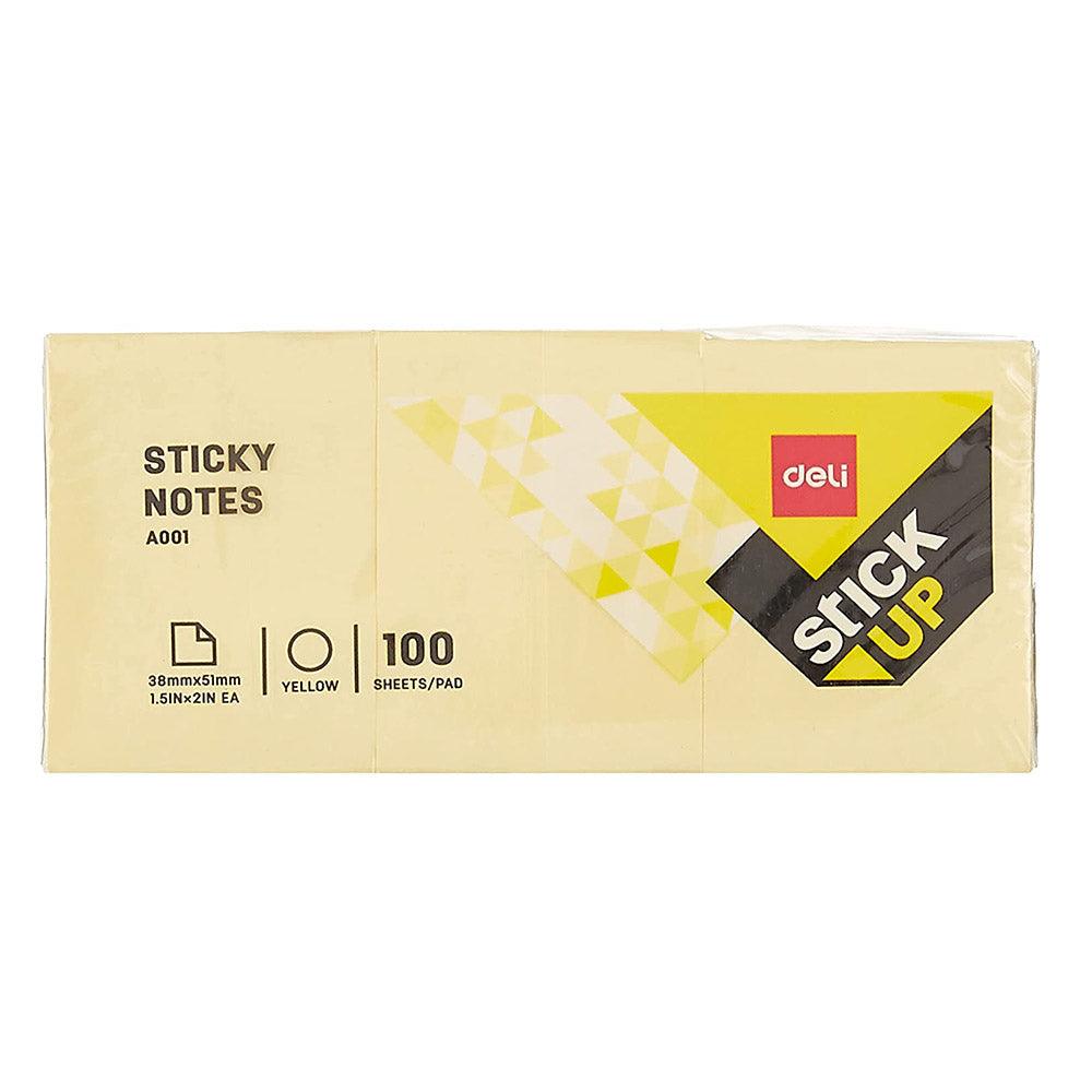 Deli 100-Sheets Sticky Notes 38 mm x 51 mm /  A00153 - Karout Online -Karout Online Shopping In lebanon - Karout Express Delivery 