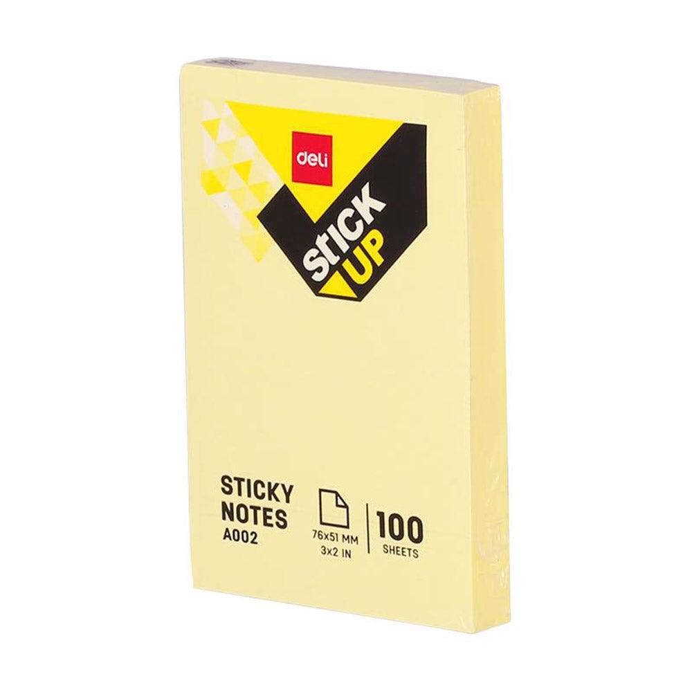 Deli A00253 STICKY NOTES 76×51 MM 100 SHEETS YELLOW - Karout Online -Karout Online Shopping In lebanon - Karout Express Delivery 