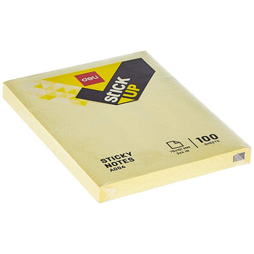 Deli A00453 STICKY NOTES 76×101 MM 100 SHEETS YELLOW - Karout Online -Karout Online Shopping In lebanon - Karout Express Delivery 