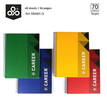 OPP Carrer Spiral notebook 21 x 27.5 cm 48 sheets - Seyes - Karout Online -Karout Online Shopping In lebanon - Karout Express Delivery 