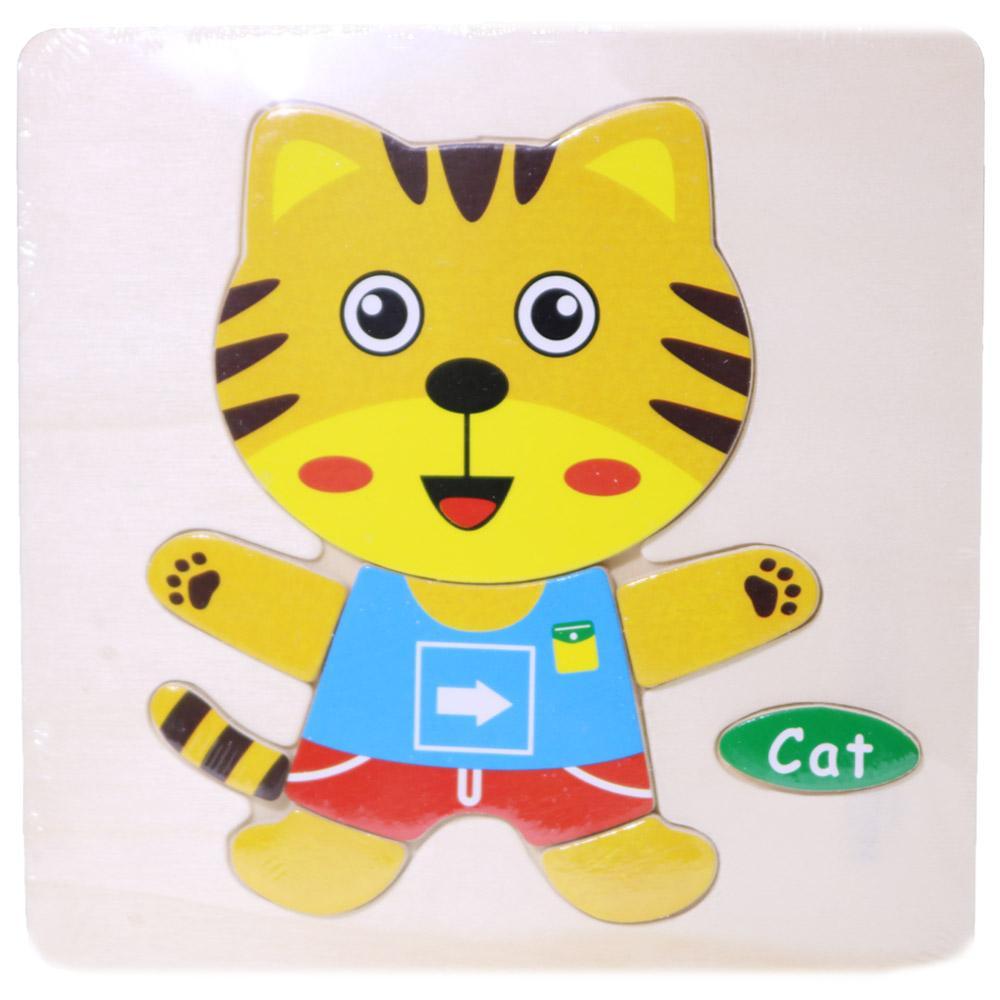 Wood Puzzle Cat Toys & Baby