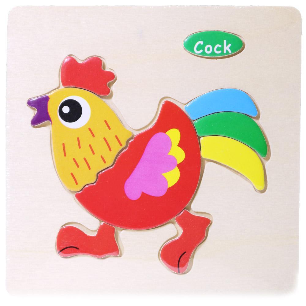 Wood Puzzle Cock Toys & Baby