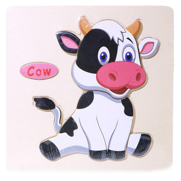 Wood Puzzle Cow Toys & Baby