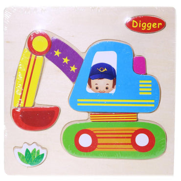Wood Puzzle Digger Toys & Baby