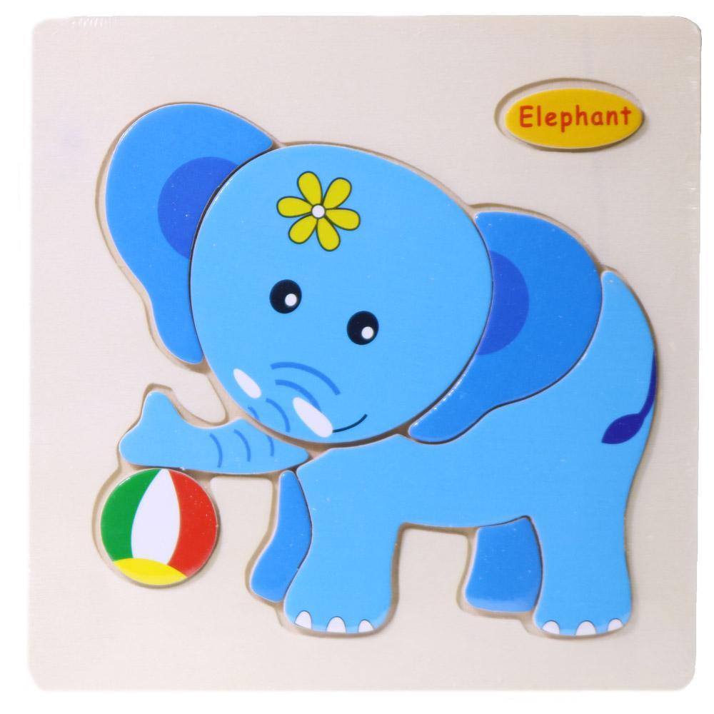 Wood Puzzle Elephant Toys & Baby