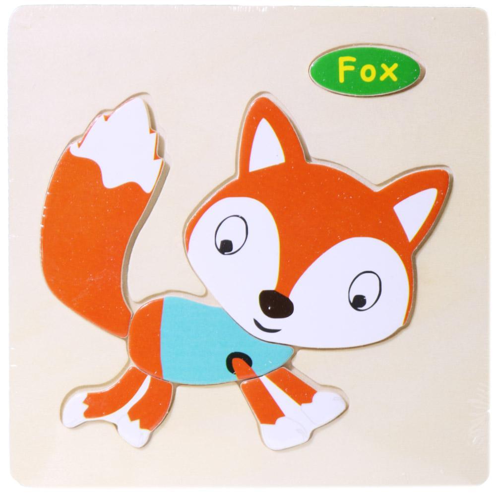 Wood Puzzle Fox Toys & Baby