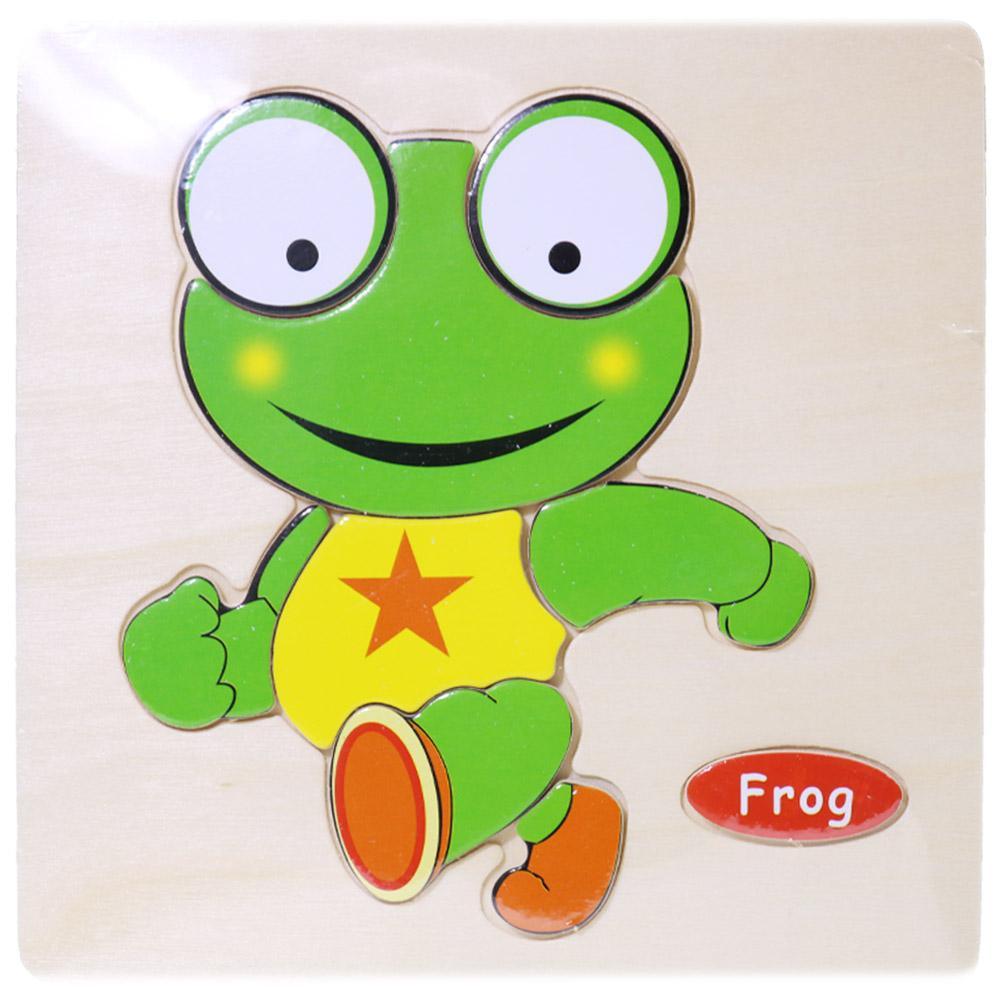 Wood Puzzle Frog Toys & Baby