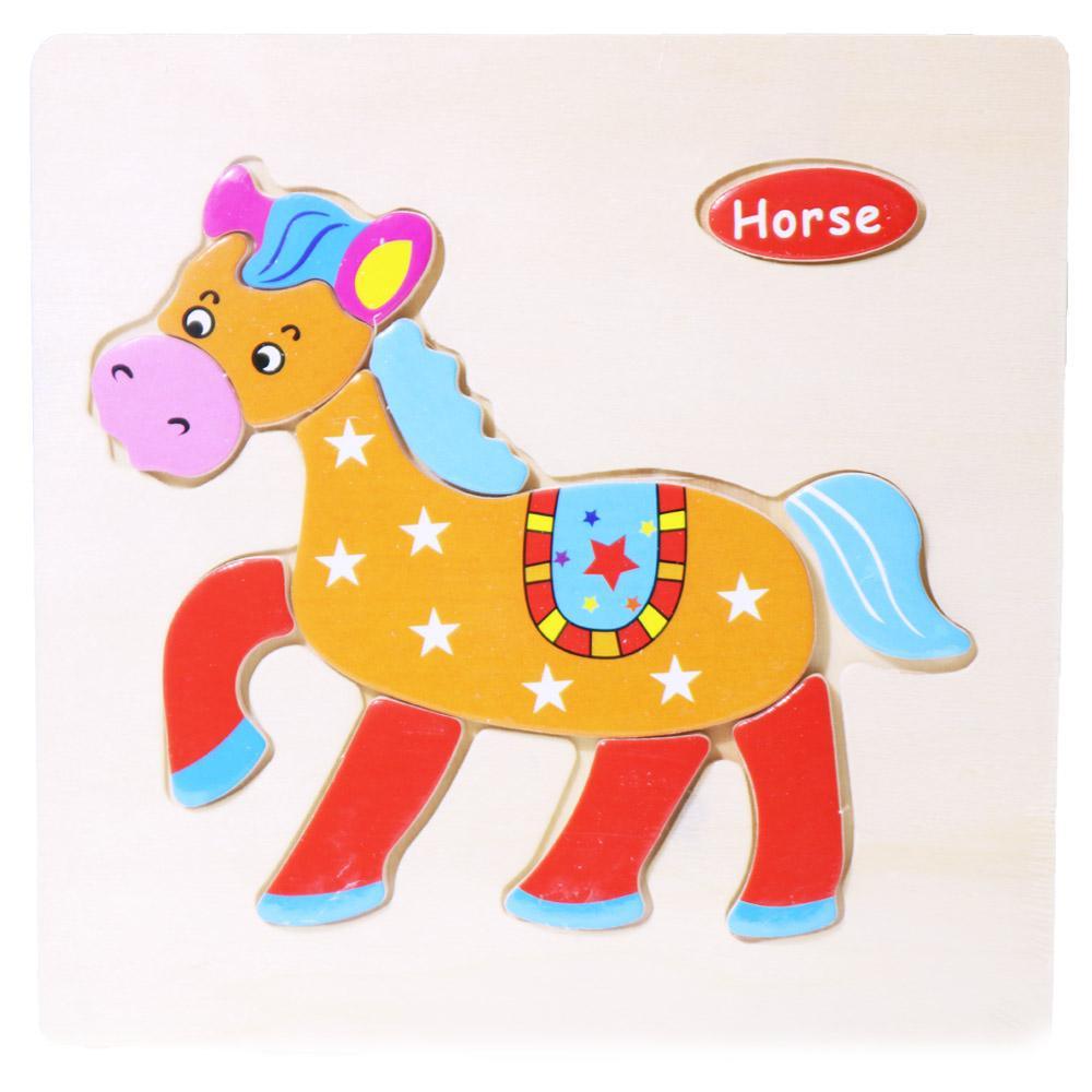 Wood Puzzle Horse Toys & Baby