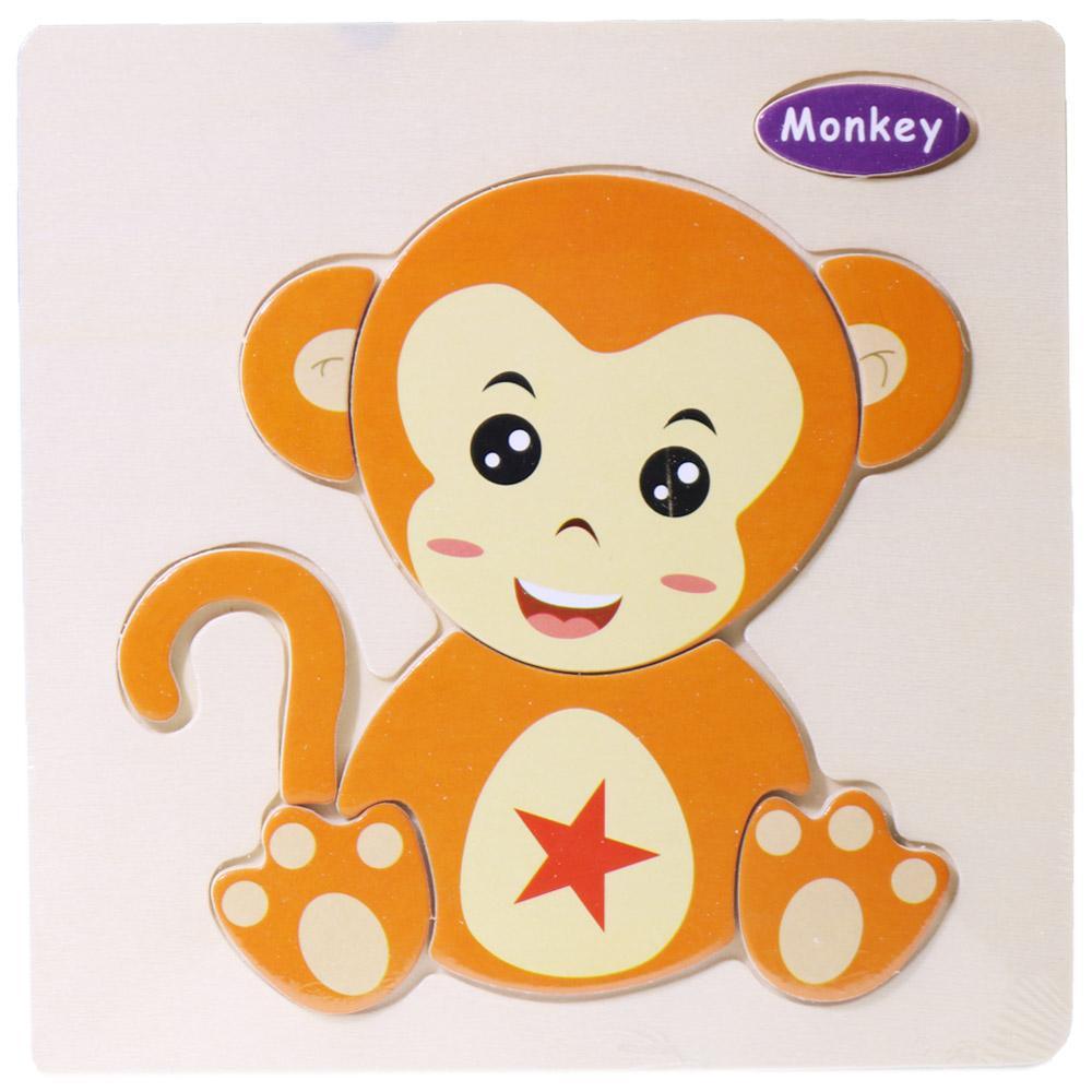 Wood Puzzle Monkey Toys & Baby