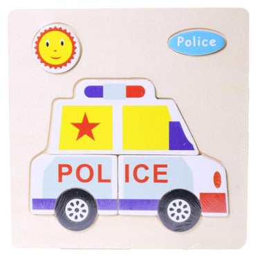 Wood Puzzle Police Toys & Baby