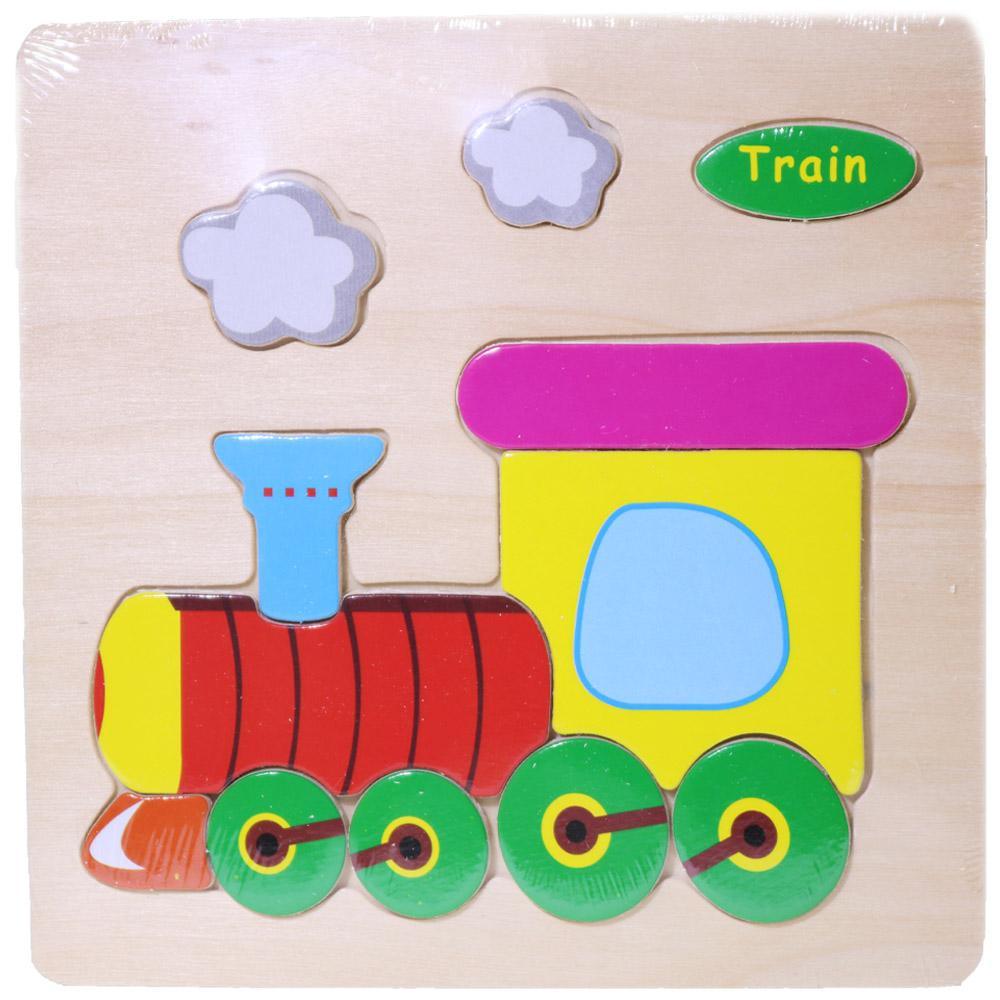 Wood Puzzle Train Toys & Baby
